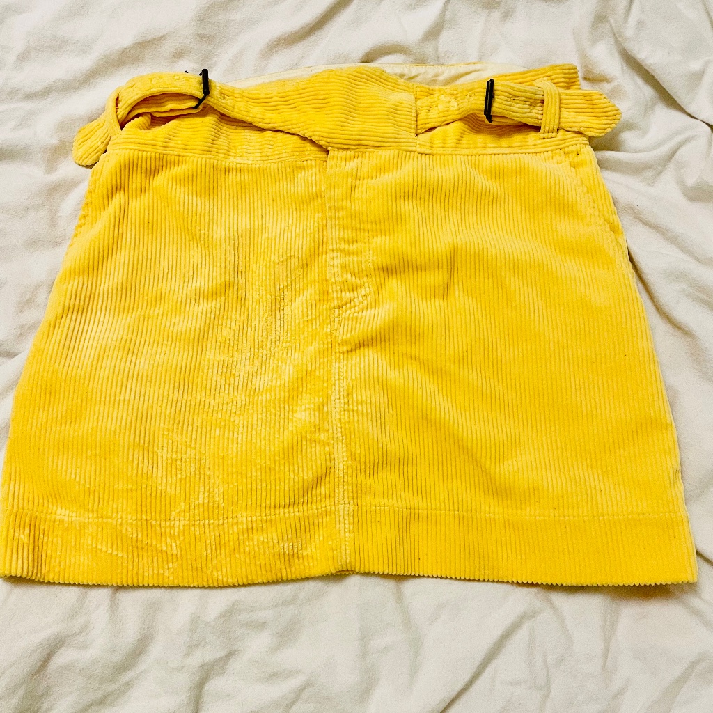 Ralph Lauren Blue Label Bright Yellow Vintage Corduroy Skirt
